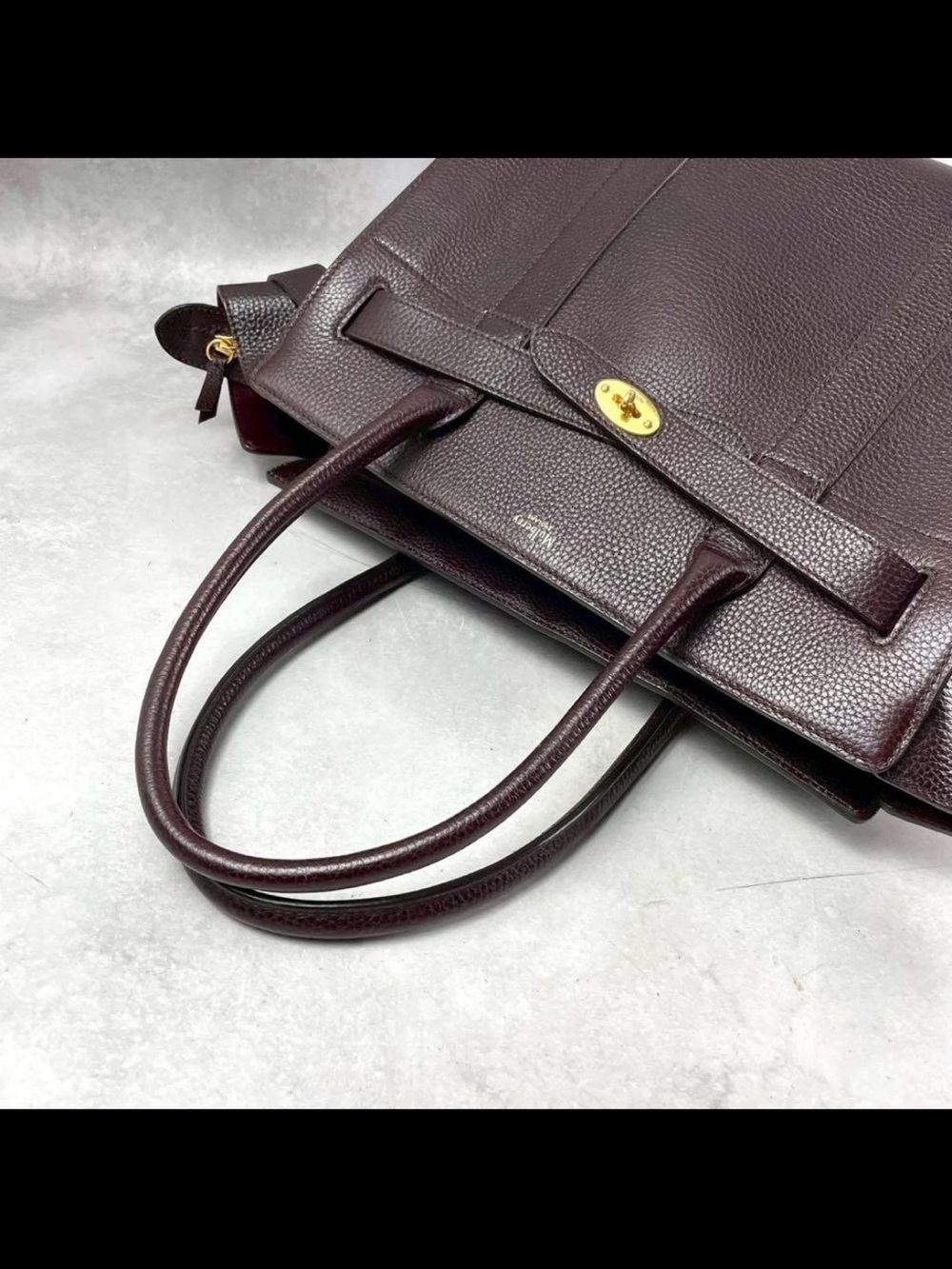 Mulberry Dark Chocolate Brown Leather Tote with Gold Hardware - Picture 8 of 12
